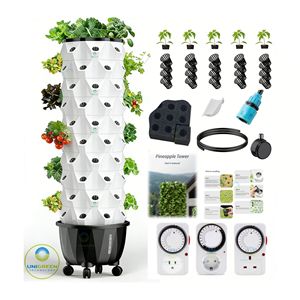 Tour de culture <span class=keywords><strong>a</strong></span>éroponique, tour hydroponique multi-niveaux, 48-112 trous de plantation, pour une utilisation en intérieur <span class=keywords><strong>et</strong></span> en extérieur, kit de système de culture - Product Image 1