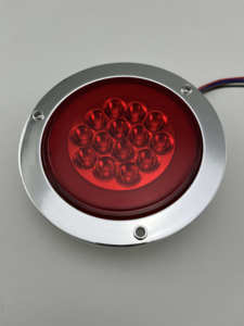 Luz Trasera Redonda de 4 Pulgadas <span class=keywords><strong>en</strong></span> Oferta, Luz de Freno, Luces de Remolque Intermitentes Altas y Bajas, Anillo de Luz Negro Impermeable, Nuevo - Product Image 6