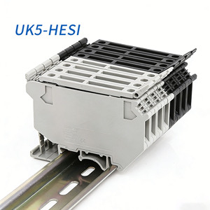 Connecteur <span class=keywords><strong>de</strong></span> fil en plastique gris UK5-HESI à visser, résistant, pour rail DIN C45, bornier <span class=keywords><strong>de</strong></span> fusible, outils pour éclairage LED - Product Image 1