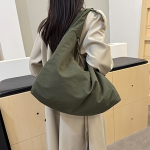 Sac fourre-tout vintage style Hong Kong en nylon uni grande capacité, élégant, polyvalent, décontracté, <span class=keywords><strong>pour</strong></span> le voyage - Product Image 1