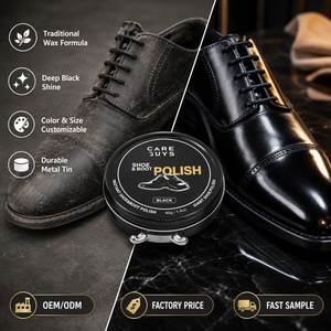 Pâte à cirer les <span class=keywords><strong>chaussures</strong></span> traditionnelle OEM toutes couleurs à base d'eau 50ml Ingrédients doux Cire de carnauba Nettoyage Adoucissement Polissage du <span class=keywords><strong>cuir</strong></span> - Product Image 3