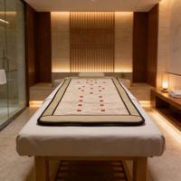 Colchón de Terapia de Iones Negativos con Piedras de Turmalina e Infrarrojos Lejanos, con Calentamiento de Jade y Fotones, para Relajación Corporal
