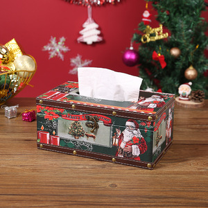 Boîte à mouchoirs de Noël Master Gu, design bonhomme de neige carré, boîte de rangement décorative pour salon - Product Image 2