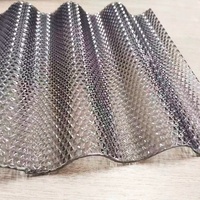 Tôle de polycarbonate ondulée gaufrée diamantée en PC avec revêtement UV de 2,2 mm, longueur 6 m, pour toiture