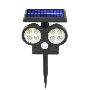 48 lampes solaires d'extérieur à <span class=keywords><strong>LED</strong></span>, éclairage à deux têtes, lampe de sol pour pelouse, capteur de mouvement PIR, projecteurs paysagers, lampes d'extérieur pour jardin - Product Image 6