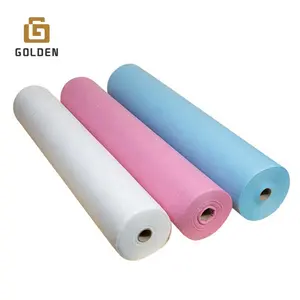 Golden 80gsm Polypropylene Supplier Nonwoven Eco-friendly Polyester Coated Non-woven Fabric Rolls Pp Spunbond Non Woven Fabric