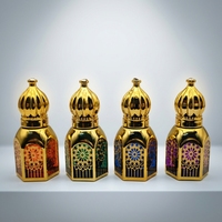 Bouteilles Tola Vides Personnalisables en Or Électroplaqué, Forme Cage à Oiseaux, 3ml, 6ml, 12ml, pour Huile de Parfum Attar avec Bille Applicatrice