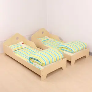 Marco de siesta de madera para guardería, cama de guardería para niños