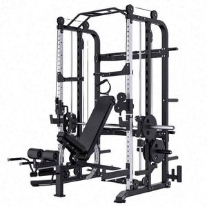 Máquina Smith Multifuncional MR Negra al por Mayor, Construcción de Acero, Equipo de Gimnasio Ecológico para Entrenamiento Físico en Casa - Product Image 1