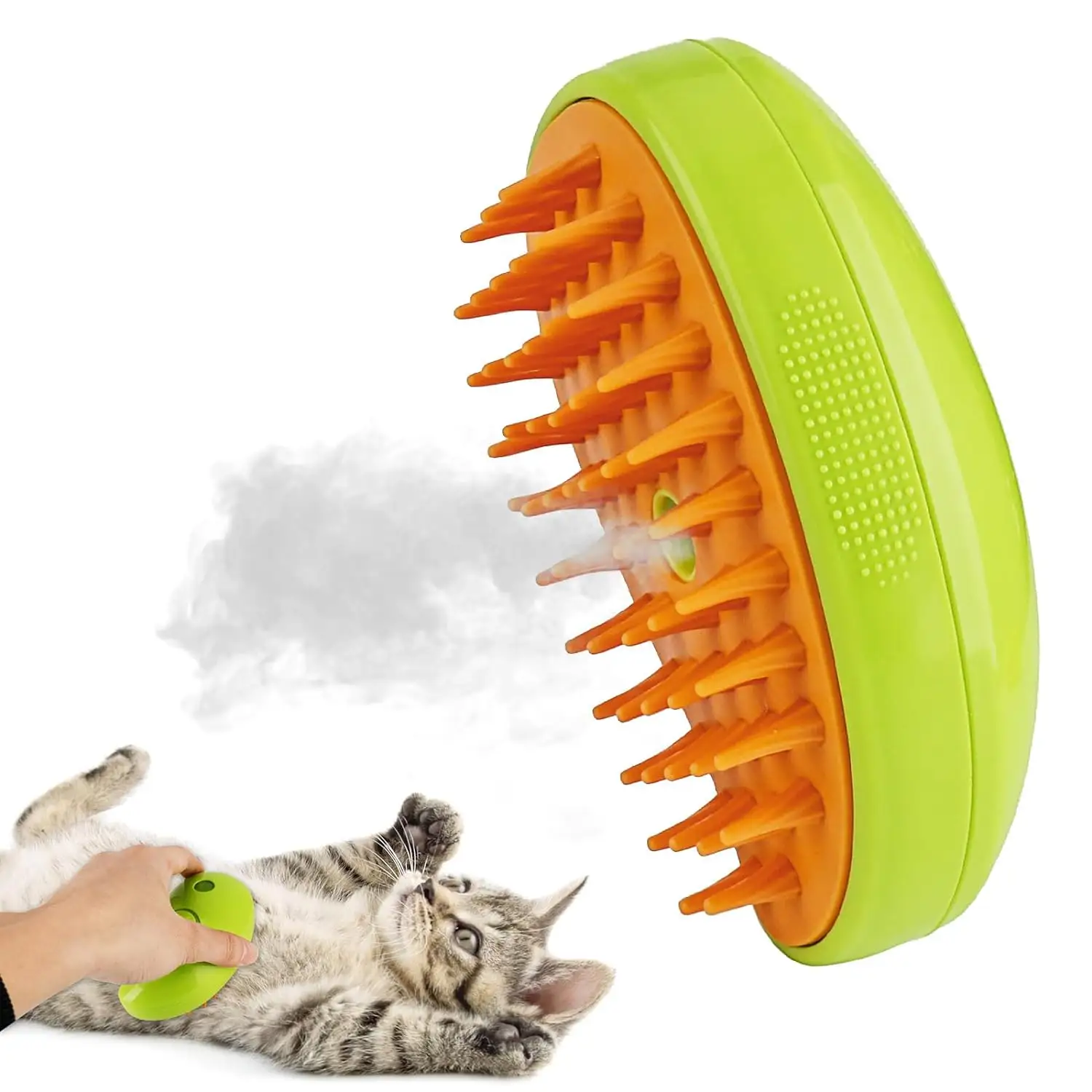 2024 Dropshipping 3 in 1 kedi buharlı fırça kaldırma tarak şarj edilebilir Pet saç bakım temizleyici fırça kedi kedi için buharlı fırça