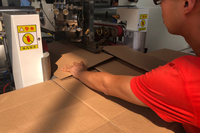 Machine à coudre semi-automatique, portable, avec deux pièces, en carton