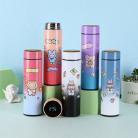 Bouteille Thermos de 500ml avec affichage de la température par Led bouteille d'eau en acier inoxydable bouteille d'eau intelligente avec infuseur de filtre