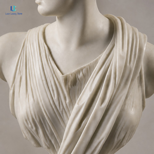 Busto de Mármol Blanco Puro <span class=keywords><strong>Luca</strong></span> |   Escultura de Cabeza de Diosa Diana Tallada a Mano, Decoración para el Hogar, Sala de Estar u Oficina, Arte Coleccionable, Regalo - Product Image 5