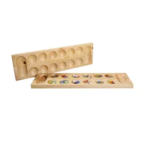 mancala board game with multi color glass