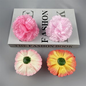 Cabeza de flor de caléndula artificial caliente 9CM cabezas de clavel de seda falsa para Decoración - Product Image 4