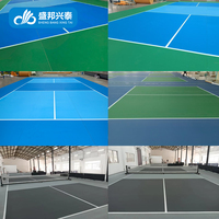 Draagbare buitenbaan van acryl voor pickleball, zachte, schokabsorberende sportvloer met goede rebound.