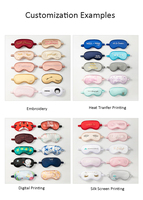 Penutup Mata Tidur Satin Premium Super Lembut, Bernapas, Anti Cahaya, Penutup Mata Perjalanan, Masker Mata Tidur Satin Sutra Dengan Tali Elastis