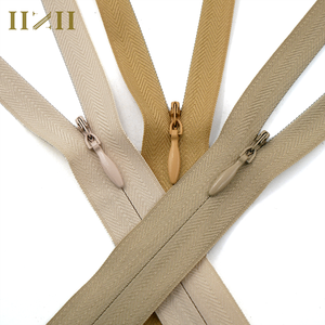 Sản xuất bán buôn 3 # đầy màu sắc vô hình dây kéo nylon Ren Vải băng dây kéo cho may mặc quần túi ẩn răng Nylon dây kéo - Product Image 2