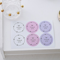 Autocollants décoratifs en vinyle adhésif imperméable personnalisables rose, violet, blanc, pour emballage de nœuds DIY, étiquettes imprimées à la machine
