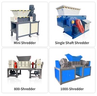 Broyeur industriel automatique à double arbre pour métaux, ferraille, acier, alliage d'aluminium, pneus usagés, recyclage des déchets 300-3000kg/h