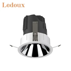 LEDOUX Commercial Anti-Glare Adjustable Aluminum Embedded Hotel Hall Spot Lamp Down Light 10 20 30 40 W Led Down Lamp