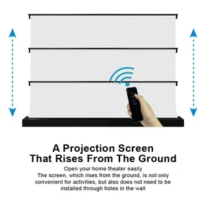 VIVIDSTORM-pantalla de proyección Pop-up plegable de 100 pulgadas, Material de pantalla de cine blanco acústico para proyector normal