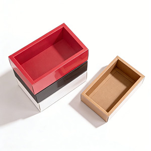 Scatola Vuota per Imballaggio in Carta Kraft/Bianca/<span class=keywords><strong>Nera</strong></span>+Trasparente, Riciclabile e Personalizzabile per Cosmetici, Vestiti, Calze, Tè - Product Image 6
