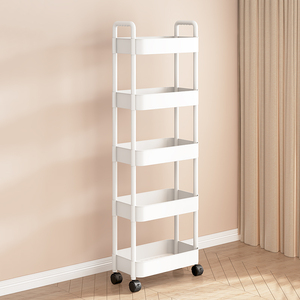 Carro rodante multifuncional Estante de utilidad móvil Soporte de almacenamiento y estante Estante de almacenamiento de baño - Product Image 5