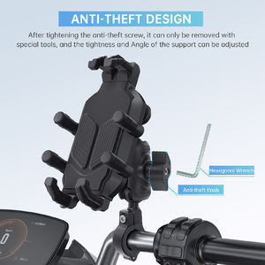 Veiligheidsslot Aluminium Motorfiets Cel Ondersteuning Mobiele Houder Voor Motorfiets Met Cover - Product Image 4