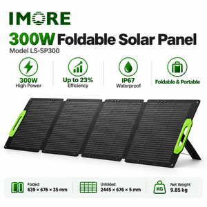 Panneau solaire monocristallin 300W, design ETFE 4 volets avec connecteurs MC4 pour camping-car, caravane, camping, voyage et alimentation de secours - Product Image 1