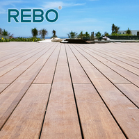 Revêtement de sol extérieur en bambou haute densité de style moderne, installation par clic imperméable et antidérapante