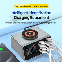 Station de charge rapide multi-ports Type-C USB-C pour ordinateur portable, téléphone, appareil photo, chargeur sans fil magnétique PD QC3.0 140W numérique