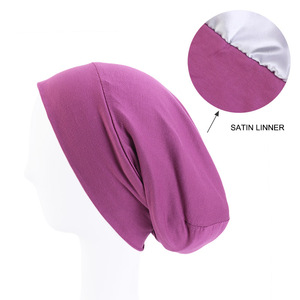 Slouchy femmes chapeau chimio chapeaux chimio bonnets mignon <span class=keywords><strong>coton</strong></span> sommeil Turban Satin doublure chapeaux chimio <span class=keywords><strong>bonnet</strong></span> de <span class=keywords><strong>nuit</strong></span> - Product Image 6