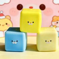 Populaire sur Xiaohongshu : Jouet anti-stress souple en forme de sceau, à récupération lente, jouet bloc de tofu carré malléable, fabriqué au Guangdong