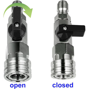 Laveuse à haute pression Machine à laver de voiture <span class=keywords><strong>tuyau</strong></span> de pistolet à eau en acier inoxydable 1/4 et 3/8 raccords de commutation de soupape mâle/femelle - Product Image 6
