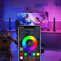 Barras de Luz RGB para Juegos, 12V, Control por WiFi y Aplicación, Sincronización con Música, Lámpara Dual LED, Iluminación Ambiental para PC, Decoración de Escritorio para Gamers