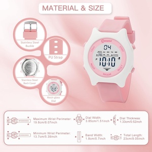 Reloj para niños de dibujos animados Mamiddle 30M Reloj digital resistente al agua con alarma Cronómetro Calendario y retroiluminación para 3-15 años - Product Image 2