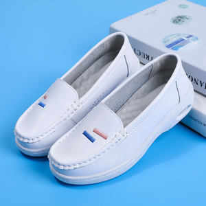 Personnalisé à la mode classique vache daim italien rétro bas haut décontracté léger bateau mocassin facile à porter hommes femmes infirmière chaussures - Product Image 2