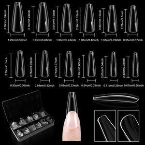 Venta al por Mayor de Puntas de Uñas Transparentes en Caja de 600 Piezas, Puntas de <span class=keywords><strong>Gel</strong></span> para Uñas, Cobertura Completa, Puntas de Uñas Postizas - Product Image 3