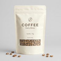 Lomoq Sachet Doypack Personnalisé Mat pour Café Filtré, Emballage Alimentaire avec Fermeture Éclair, Anti-humidité, Valve et Multilingue
