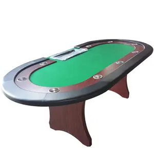 10 Chỗ Ngồi 84 Inch Poker Bảng Top Casino Với Oval Desktop Để Giải Trí