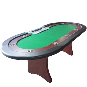 Mesa de póker de 10 asientos, 84 pulgadas, <span class=keywords><strong>casino</strong></span> con escritorio ovalado para entretenimiento - Product Image 1