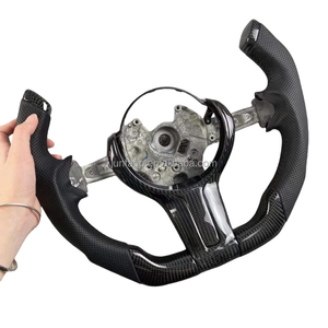เหมาะสำหรับ BMW <span class=keywords><strong>F10</strong></span> F30 E46 E60 F15พวงมาลัยเครื่องบินแข่ง F1 M5 M4 M3หนังคาร์บอนไฟเบอร์เครื่องบินแข่งสไตล์สปอร์ต - Product Image 3