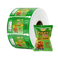 Sacs en plastique PE imprimés sur mesure pour le rouleau de film d'emballage de légumes crevettes poulet pour les aliments congelés frites chips de pomme de terre