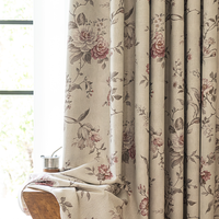 Rideaux occultants plissés à motif floral gaufré style nordique, thermocollés, pour salon et chambre, vente en gros, sur mesure, direct fabricant