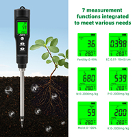 Testeur de sol et d'aliments étanche IP67, 8-en-1, mesure du pH, de l'humidité, de l'EC, de la fertilité, du NPK et de la température, avec sondes doubles interchangeables