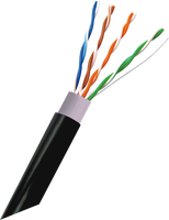 Câble LAN extérieur haute vitesse Cat5e Cat6 Cat6A paire torsadée UTP STP FTP Cat 6 6A 23AWG 0.56mm BC CCA 1000ft câble étanche