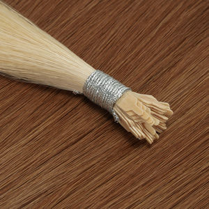 Extension de cheveux humains à la kératine vierge à trame unique en cheveux chinois Y-TIP à double trame 100% Prime Remy Hair #613 Blonde pour femmes - Product Image 2