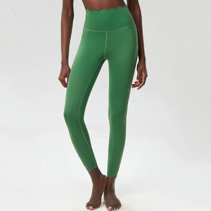 Nouveau pantalon de yoga nu à séchage rapide taille haute hanche ascenseur course Yoga Leggings porter sport nu Fitness pantalon à <span class=keywords><strong>neuf</strong></span> points - Product Image 3