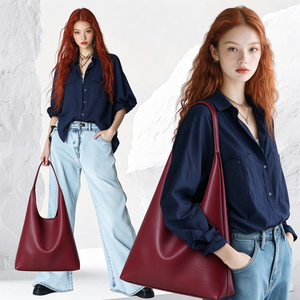 Bolso Hobo Personalizado de PU Vegano para Mujer, Bolso de Hombro Impermeable, Bolso Tipo Tote de Diseño Elegante con Capacidad de 2L - Product Image 1
